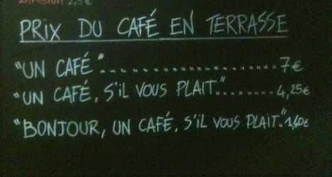 Un café s'il Vous plait