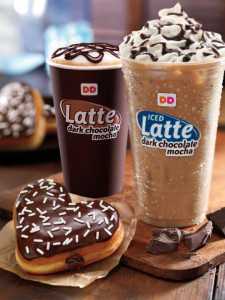 DUNKIN' DONUTS DARK CHOCOLATE MOCHA LATTES