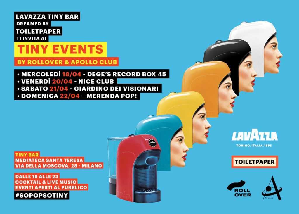 Oh, My Pop! Lavazza tiny bar dreamed by Toiletpaper at Fuorisalone in Milan