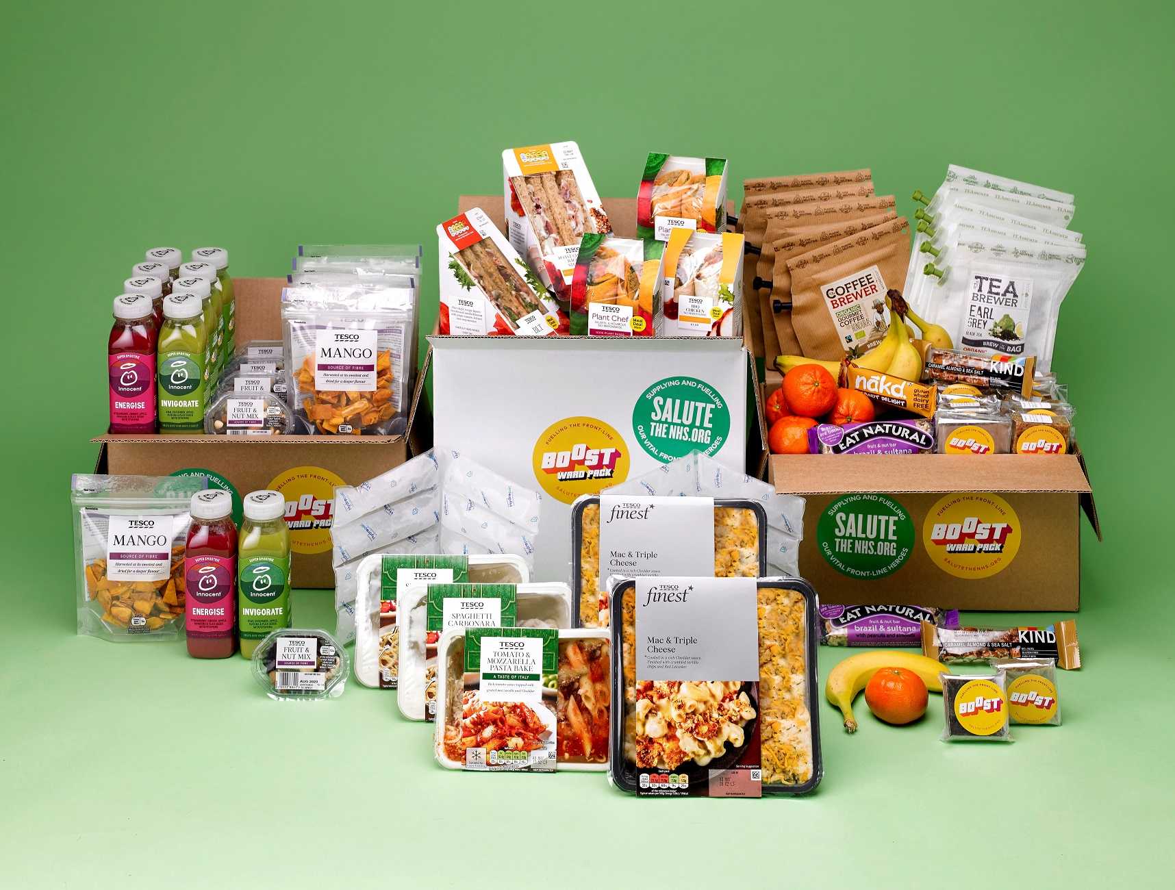 Brew Company caffeine kits blend with Salute the NHS meal packs