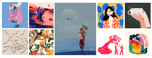 Creations by the artists who will represent the finalists