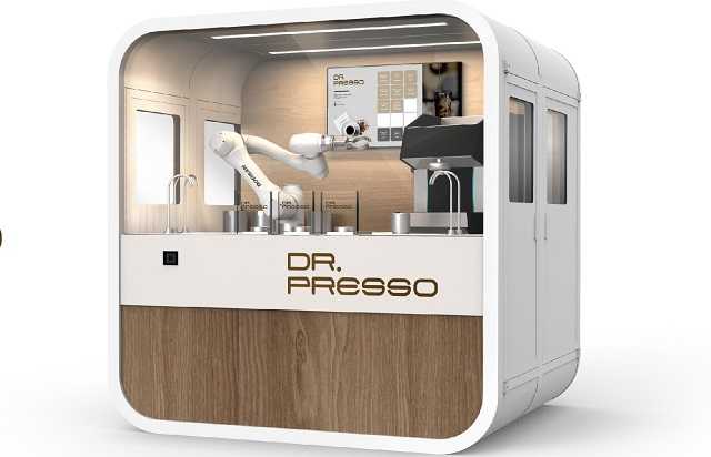 DR. Presso, Doosan's robot café module (credits DR.Presso) Eversys