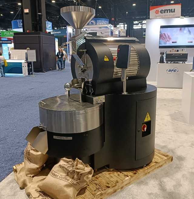 The electrical industrial roaster with electromagnetic induction drive