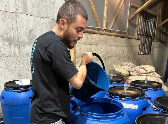 Juan Felipe Restrepo working (photo granted)