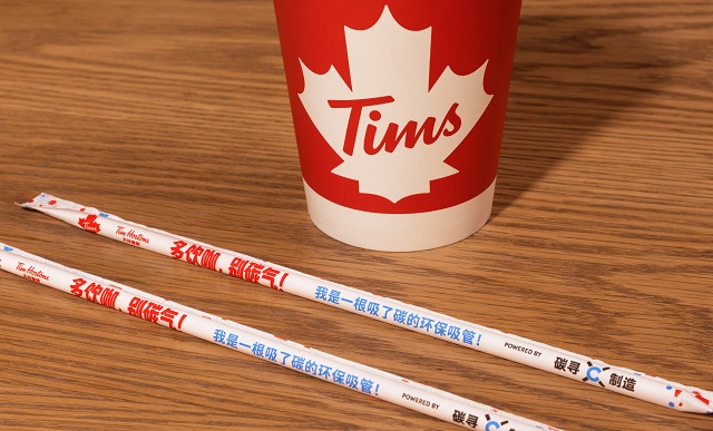 Tims China straw co2
